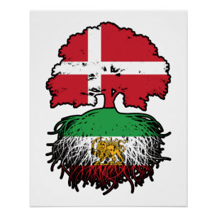 Dänisch aufgewachsene iranische Wurzeln Löwe und S Poster