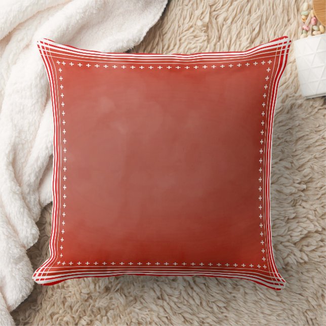 Dänisch inspiriertes Rot Kissen (Decke)
