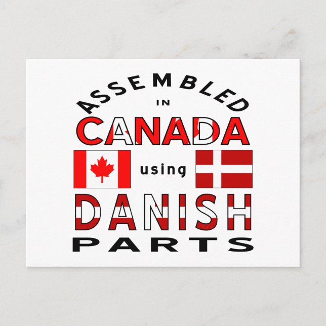 Dänisch Kanada Teile Postkarte (Vorderseite)