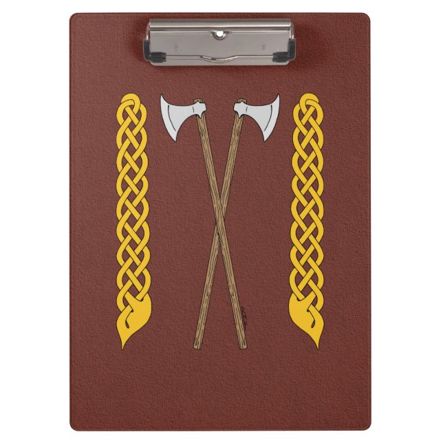 Dänisch/Wikingaketten überquert mit Kunstwerken Klemmbrett (Vorderseite)