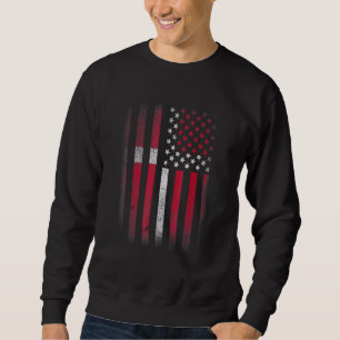 Dänische amerikanische Flagge Dänemark Usbekisch D Sweatshirt