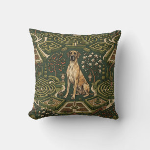 Dänische Dogge Dekoratives Kissen mit Manor Garden