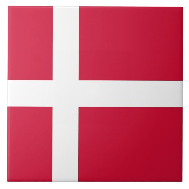 Dänische Flag Tile Fliese (Vorderseite)