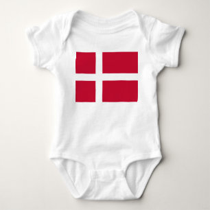 Dänische Flagge Baby Strampler