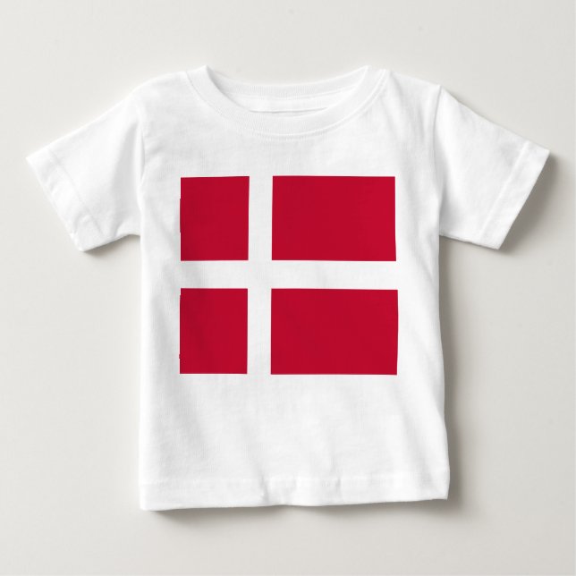 Dänische Flagge Baby T-shirt (Vorderseite)