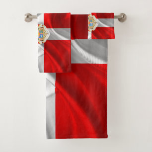 Dänische Flagge Badhandtuch Set