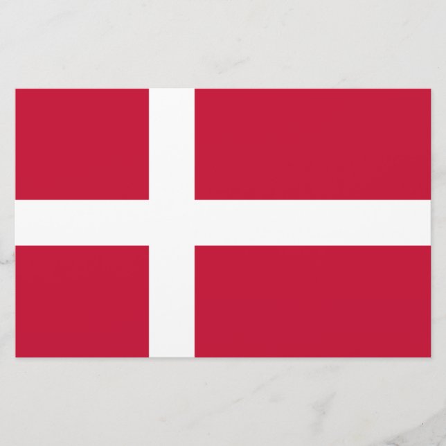 Dänische Flagge Briefpapier (Vorderseite)