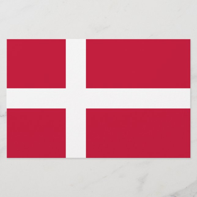 Dänische Flagge Briefpapier (Vorderseite)