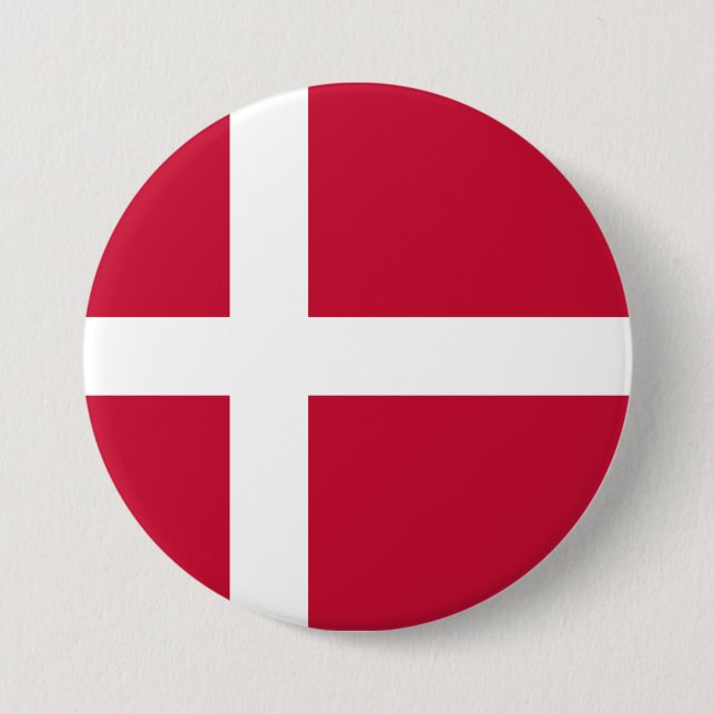 Dänische Flagge Button (Vorderseite)