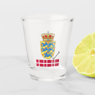 Dänische Flagge / Dänemark Land Patriot / Sport Schnapsglas