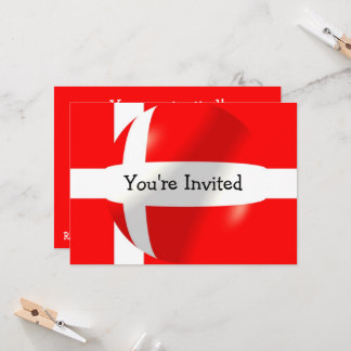 Dänische Flagge Einladung