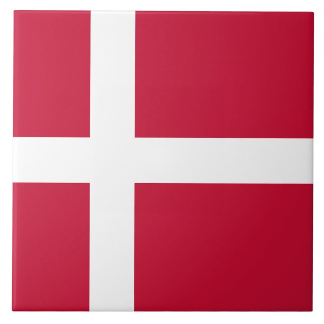 Dänische Flagge Fliese (Vorderseite)