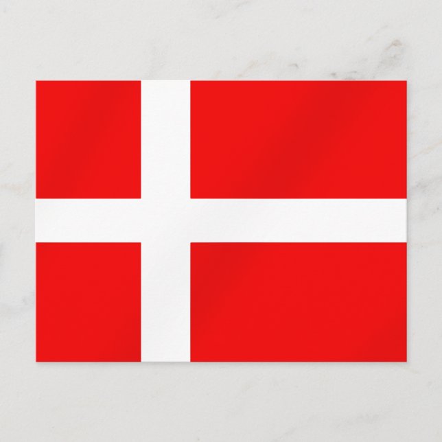 Dänische Flagge für Dänen Postkarte (Vorderseite)