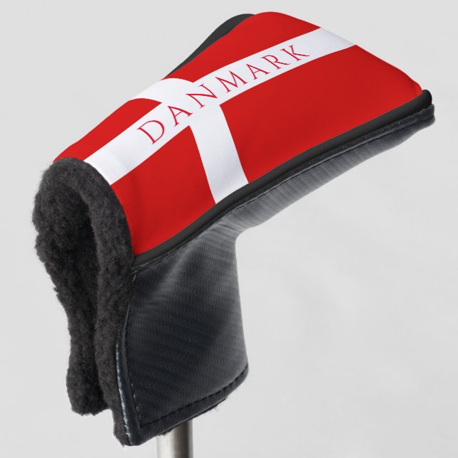 Dänische Flagge für den benutzerdefinierten Golfko Golf Headcover (3/4 Vorderseite)
