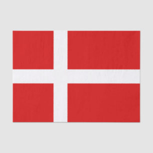 Dänische Flagge für Packpapier Seidenpapier