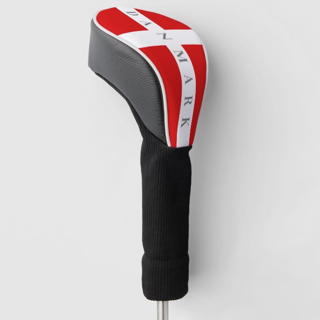 Dänische Flagge für Zollspecht Golf Headcover (angewinkelt)