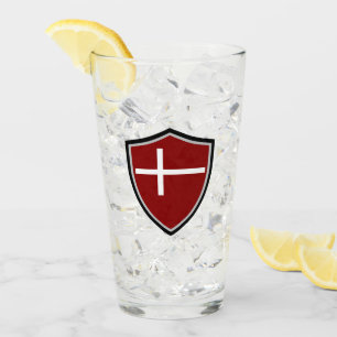 Dänische Flagge Glas