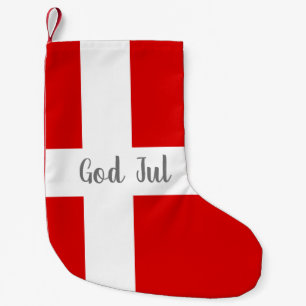 Dänische Flagge Gottes Jul Weihnachts-Party Kleiner Weihnachtsstrumpf