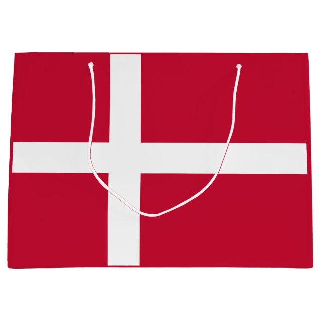 Dänische Flagge Große Geschenktüte (Vorderseite)