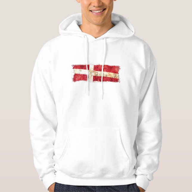 Dänische Flagge Hoodie (Vorderseite)