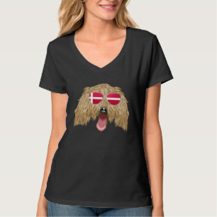Dänische Flagge Italienischer Windhund Hund Dänema T-Shirt