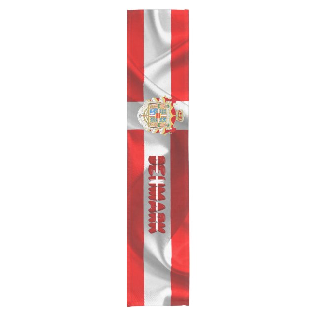Dänische Flagge Kurzer Tischläufer (Vorderseite)