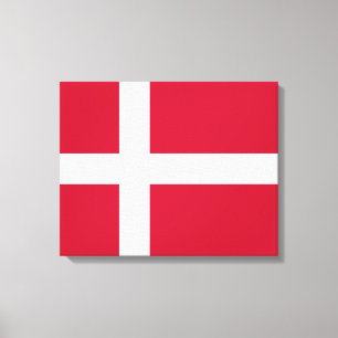 Dänische Flagge Leinwanddruck