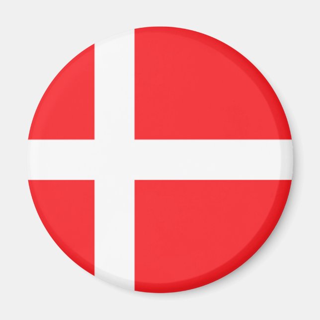 Dänische Flagge Magnet (Vorne)