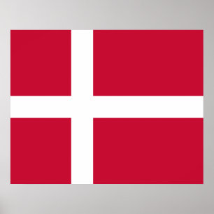 Dänische Flagge Poster
