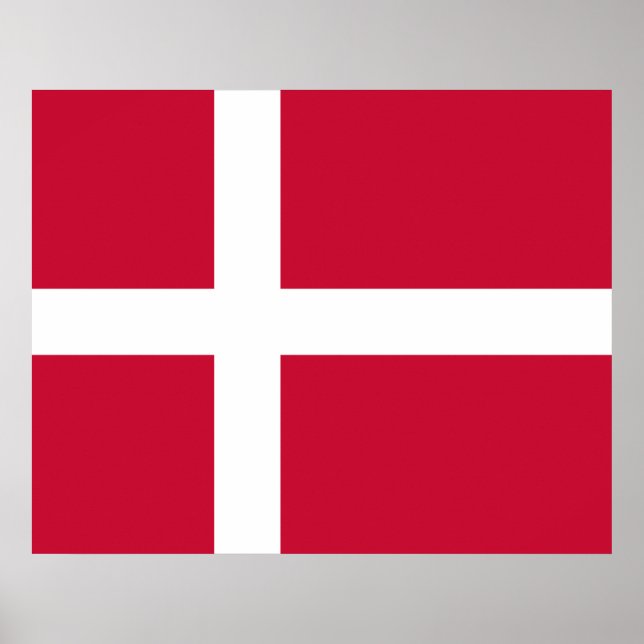 Dänische Flagge Poster (Vorne)