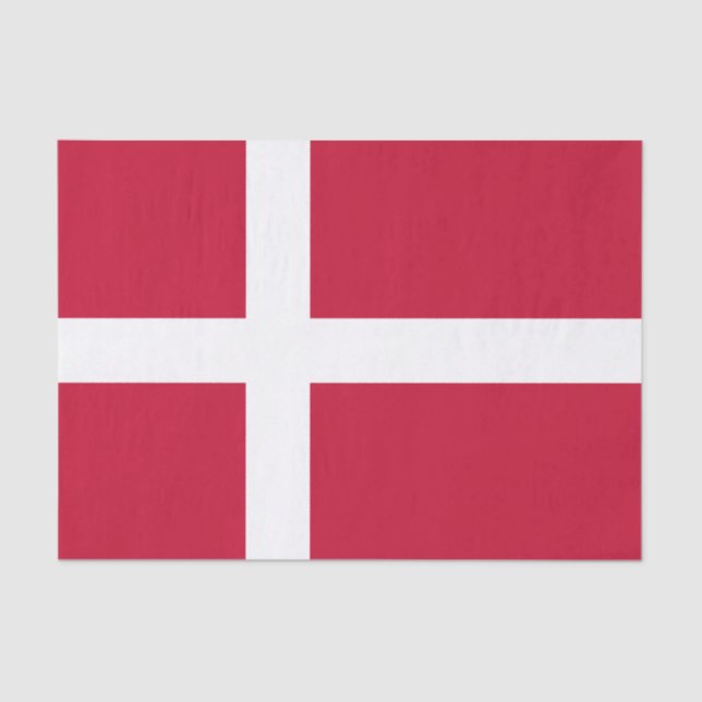 Dänische Flagge Seidenpapier (Vorderseite)