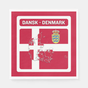 dänische Flagge Serviette