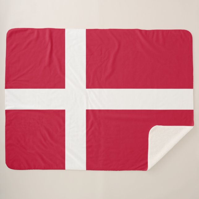 Dänische Flagge Sherpadecke (Vorderseite (Horizontal))