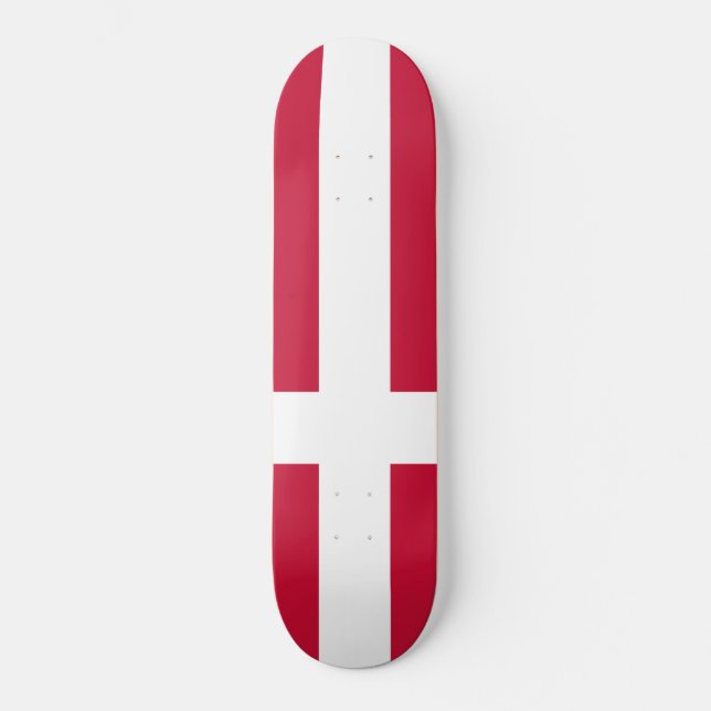 Dänische Flagge Skateboard (Vorderseite)