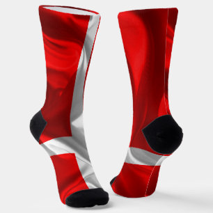 Dänische Flagge Socken