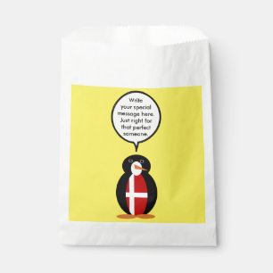 Dänische Flagge Sprechende Ms. Pinguin Personalisi Geschenktütchen