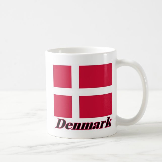 Dänische Flagge und Name Tasse (Rechts)