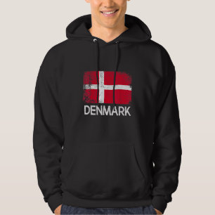 Dänische Flagge Vintag Hoodie