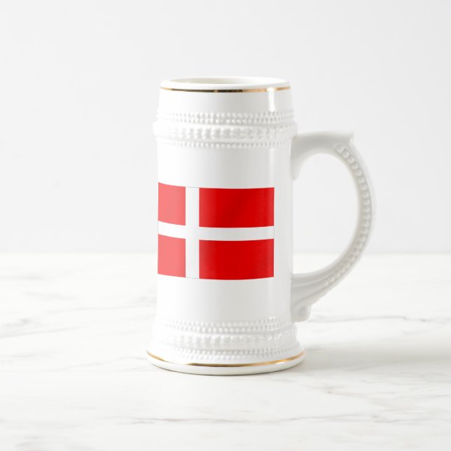 Dänische Flagge von Dänemark-Geschenken für Dänen Bierglas (Rechts)