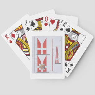 Dänische Flaggen, aus einem französischen Flaggenb Spielkarten