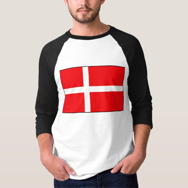 Dänische Flaggen-T - Shirts und Geschenke (Vorderseite)