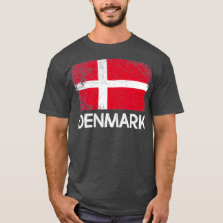 Dänische    FlaggeVintage made in Denmark Geschenk T-Shirt