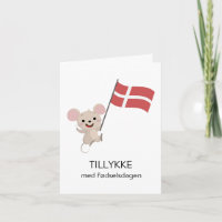 Dänische Geburtstagskarte - Tillykke med fødselsda