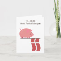 Dänische Geburtstagskarte - Tillykke med fødselsda