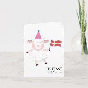 Dänische Geburtstagskarte - Tillykke med fødselsda Karte