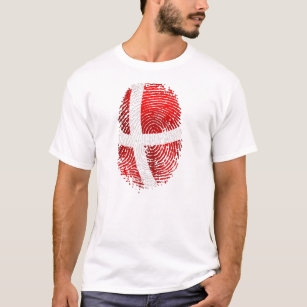 Dänische Geschenke Identität Dansk Fingerabdruckes T-Shirt