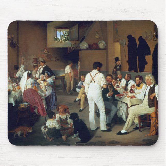 Dänische Künstler am Osteria La Gonsola, Rom, 18 Mousepad (Vorne)