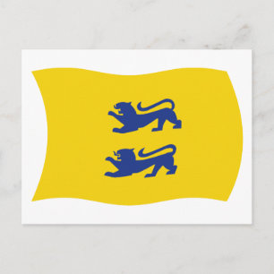 Dänische Minderheit der Südschleswig-Fahne Postcar Postkarte