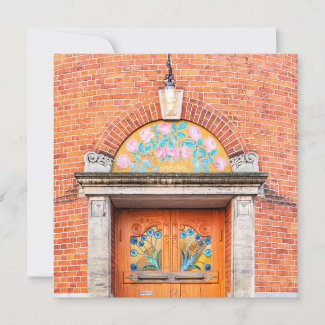 Dänische Türgrübelkarte Feiertagskarte (Vorderseite)