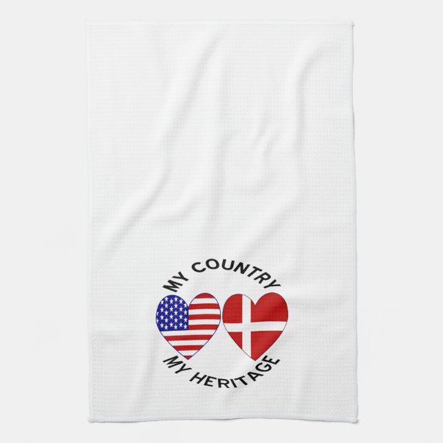 Dänische USA Heritages Handtuch (Vertikal)